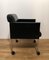 Black Lacquer & Leather Armchairs on Casters from Rosenthal, 1970s, Set of 4 7