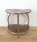 Rounded Faux Bamboo & Nickel Side Tables, 1970s, Set of 2 1