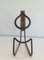 Vintage Rattan and Black Metal Bottle Holder, 1960 6