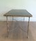 Silver Coffee Table with Cloven Hoof Feet & Black Lacquered Glass Top, 1940s 6