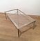 Brushed Steel & Brass Coffee Table, 1970s 2