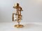 Vintage Gilded Metal & Crystal Cubist Candleholder, 1970s 2