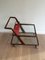 Italienischer Servierwagen aus Holz, Messing & Glas, 1950er 3