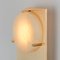 Polifemo Wandlampe aus gebürstetem Messing, Alabaster und Mongoy Holz von Silvio Mondino Studio 4