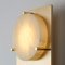 Polifemo Sconce in Brushed Brass, Alabaster, and Mongoy Wood from Silvio Mondino Studio 8