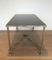 Nickel Coffee Table with Black Lacquered Top, 1960s 5