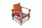 Brutalistischer Vintage Sessel aus cognacfarbenem Leder 7