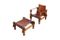 Brutalistischer Vintage Sessel aus cognacfarbenem Leder 9
