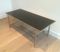 Neoclassical Style Silvered Coffee Table with Black Lacquered Glass Top, 1940s 2