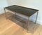 Silvered Coffee Table With Black-Lacquered Glass Top, 1940s 8