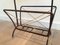 Mid-Century Brass & Black Metal Magazine Rack 6