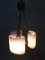 Lámpara colgante escandinava de teca y vidrio acrílico, años 60, Imagen 7