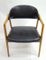 Scandinavian Beech & Black Leather Armchair from Gemla Möbler, 1970s 1