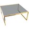 Italian Square Brass Coffee Table, 1970s, Image 1