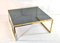 Italian Square Brass Coffee Table, 1970s 6