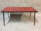 French Red Ceramic and Wrought-Iron Coffee Table, 1950s 1