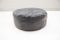 Vintage Black Leather Patchwork Pouf, 1960s 1