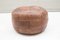 Brauner vintage Leder Pouf, 1960er 1