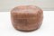 Vintage Brown Leather Pouf, 1960s, Image 1