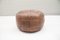 Brauner vintage Leder Pouf, 1960er 2