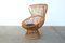 Vintage Wicker Margherita Chair with Cushion by Franco Albini for Bonacina 1