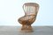 Vintage Wicker Margherita Chair with Cushion by Franco Albini for Bonacina 2