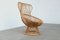 Vintage Wicker Margherita Chair with Cushion by Franco Albini for Bonacina 4