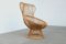 Vintage Wicker Margherita Chair with Cushion by Franco Albini for Bonacina, Image 4