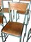 Vintage Französische Stühle im industriellen Stil, 6er Set 6