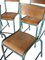 Chaises Vintage French Industriel, Set de 6 7