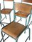 Vintage Französische Stühle im industriellen Stil, 6er Set 7
