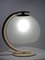 Italian Metal & Frosted Glass Table Lamp, 1960s, Image 9