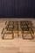 Vintage Italian Brass Coffee Table with Nesting Tables 1