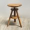 Tabouret Pivotant Vintage Industriel en Bois 1