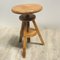 Vintage Industrial Wooden Swivel Stool 4