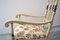 Vintage Chiavarina Rocking Chair in Light Ash with Damask Seat, 1950s 5