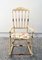 Vintage Chiavarina Rocking Chair in Light Ash with Damask Seat, 1950s 3