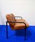 Zwei-Sitzer Sofa aus Leder und bemaltem Stahl von Vico Magistretti für ICF/Knoll International, 1980er 3