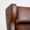 Danish Leather Lounge Chair & Footstool, 1970s 5