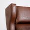 Fauteuil en Cuir et Repose-Pieds, Danemark, 1970s 5