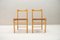 Italian Leather and Wood Chairs from Ibisco Sedie, 1960s, Set of 2, Image 3