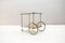 Hollywood Regency Brass & Smoked Glass Serving Trolley, 1960s 12