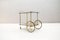 Hollywood Regency Brass & Smoked Glass Serving Trolley, 1960s, Image 12