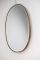 Italian Oval Wall Mirror with Brass Frame, 1950s, Image 5