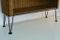 Mueble bar danés de mimbre con patas de horquilla, años 50, Imagen 6