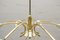 Mid-Century Brass Sputnik Ceiling Lamp, 1950s 7