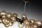 Black Nickeled Mimosa Chandelier with 42 Lights in Brass by Alberto Dona 3
