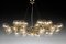 Lámpara de araña Mimosa con 42 luces de oro de Alberto Dona, Imagen 1