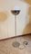 Lámpara de pie italiana de acero y vidrio opalino, años 60, Imagen 1
