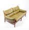 Mid-Century Sofa aus patiniertem Leder von Arne Norell 4